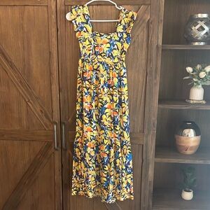 Skies Are Blue Vibrant Floral Maxi Dress